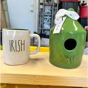 Very cute bird house and coffee cup!